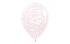 Воздушный Шар (12''/30 см) Морозное граффити, Макарунс, Нежно-розовый (609), агат