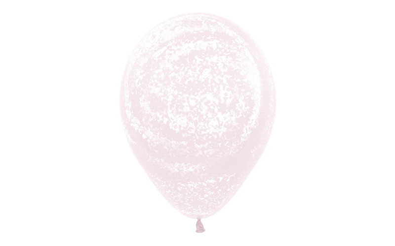 Воздушный Шар (12''/30 см) Морозное граффити, Макарунс, Нежно-розовый (609), агат