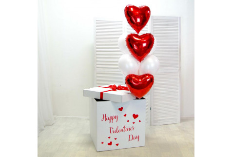 Коробка с шарами "С любовью"