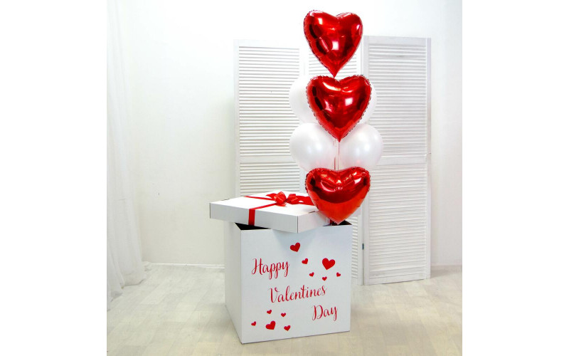 Коробка с шарами "С любовью"