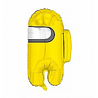 Шар (26''/66 см) Фигура, Космонавтик, Игра среди нас, Желтый, 1 шт.