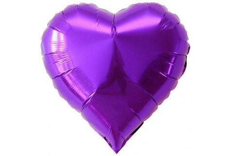 Шар (46 см) Сердце, Фиолетовый