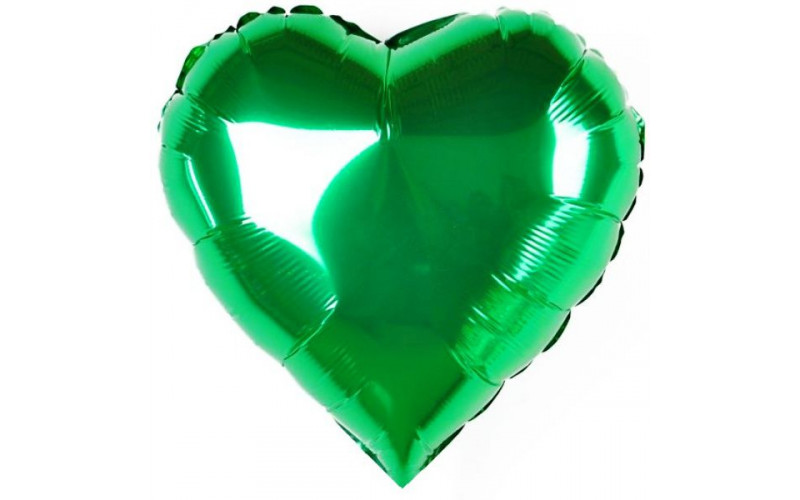 Шар 46 см Сердце, Зеленый