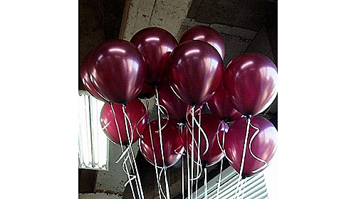 Шар (30 см.), 1шт. Бордовый металлик