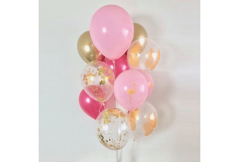 Букет воздушных шаров «Фламинго»