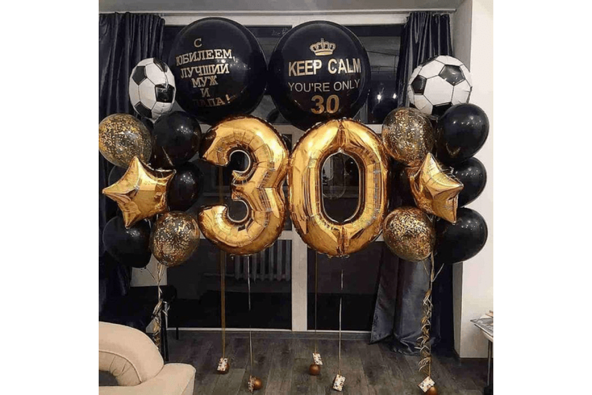 Набор воздушных шаров "Футболисту 30"